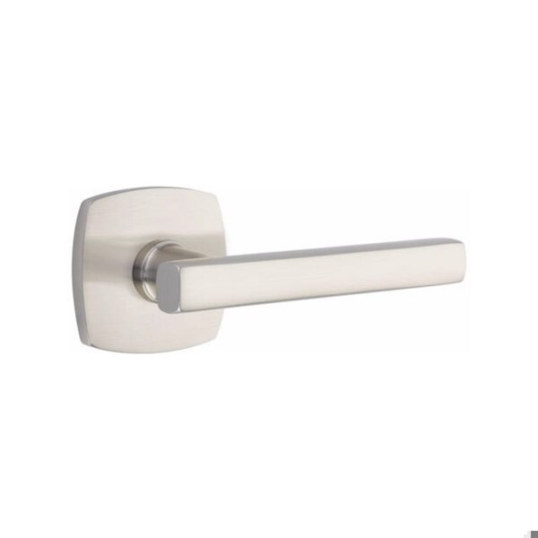 Emtek Freestone Lever Dummy Pair with Urban Modern Rose for 1-1/4 in to 2 in Door Satin Nickel Finish 5306FRLUS15 - main